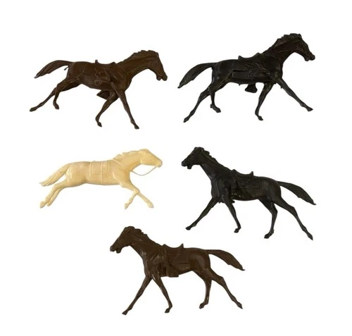 VTG Marx Toys Fort Apache Playset Replacement Horses (5) 1964 Original #8631