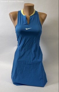 Nike Dri FIT Advantage Women's Blue Tennis Dress Size XS