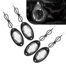 LED Rock Lights, Super Bright Neon Underglow Lights, Waterproof 4 PCS White
