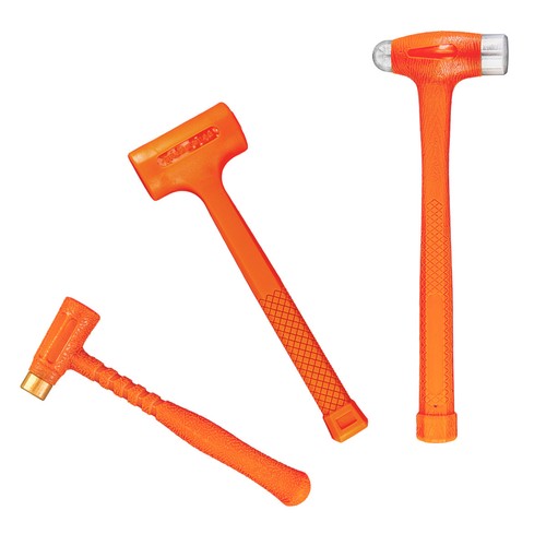 XtremepowerUS 3PCS Dead Blow Hammer Set Brass Hammer Ball-Peen Hammer Dead Blow
