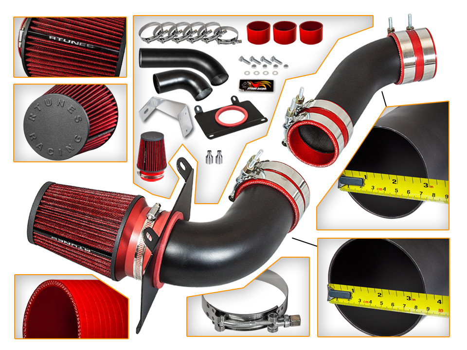 RTunes V2 1987-1988 Ford Mustang 5.0L V8 Cold Air Power Intake System + Filter