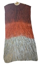 Pre-owned One Single Silk Fan Veils Belly Dance 100 Silk  Bamboo.