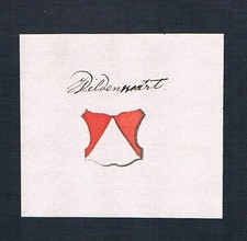 18. Jh. Wildenwart Handschrift Manuskript Wappen manuscript coat of arms