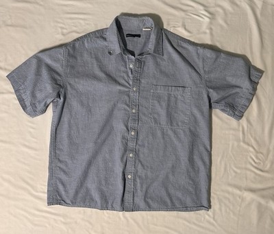 Levi s Made & Crafted Short Sleeve Light Blue Denim Shirt Button Front