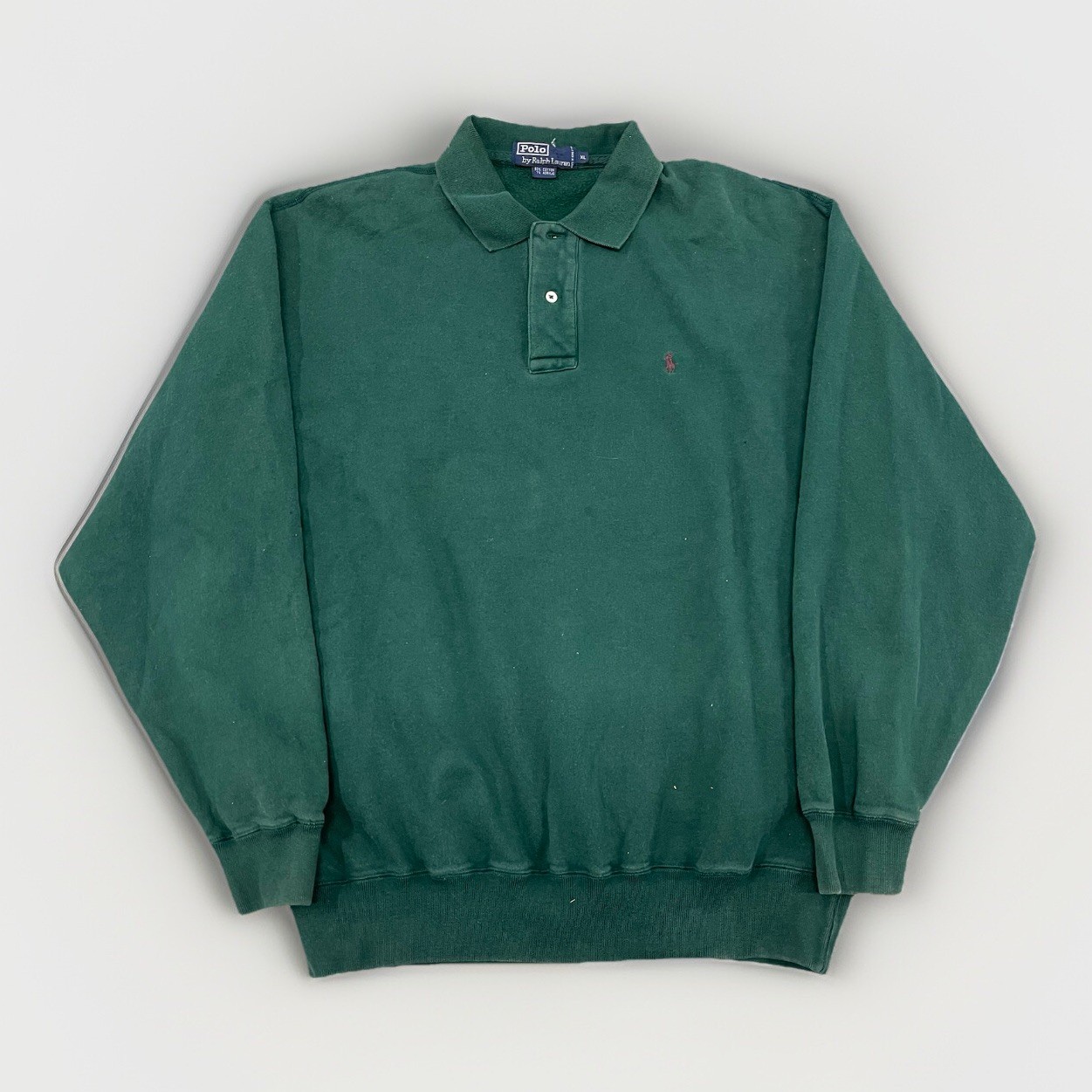 Polo Ralph Lauren Vintage Pullover Collo Felpa Uomo Taglia XL Logo Pony