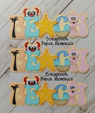 Scrapbook Piece, Vacation Fun, BEACH title, Beach, Pier, Waves, Sunrise, Summer