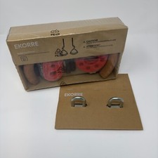 NEW IKEA EKORRE Exercise Hand Rings Rope Wood 12031 Age 5 w/ Install Hooks