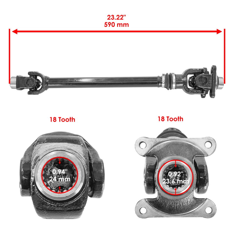 Eje de transmisión de hélice trasera para Can-Am Outlander Max 400 4 asientos 2004-2015 Foto 2 de 4