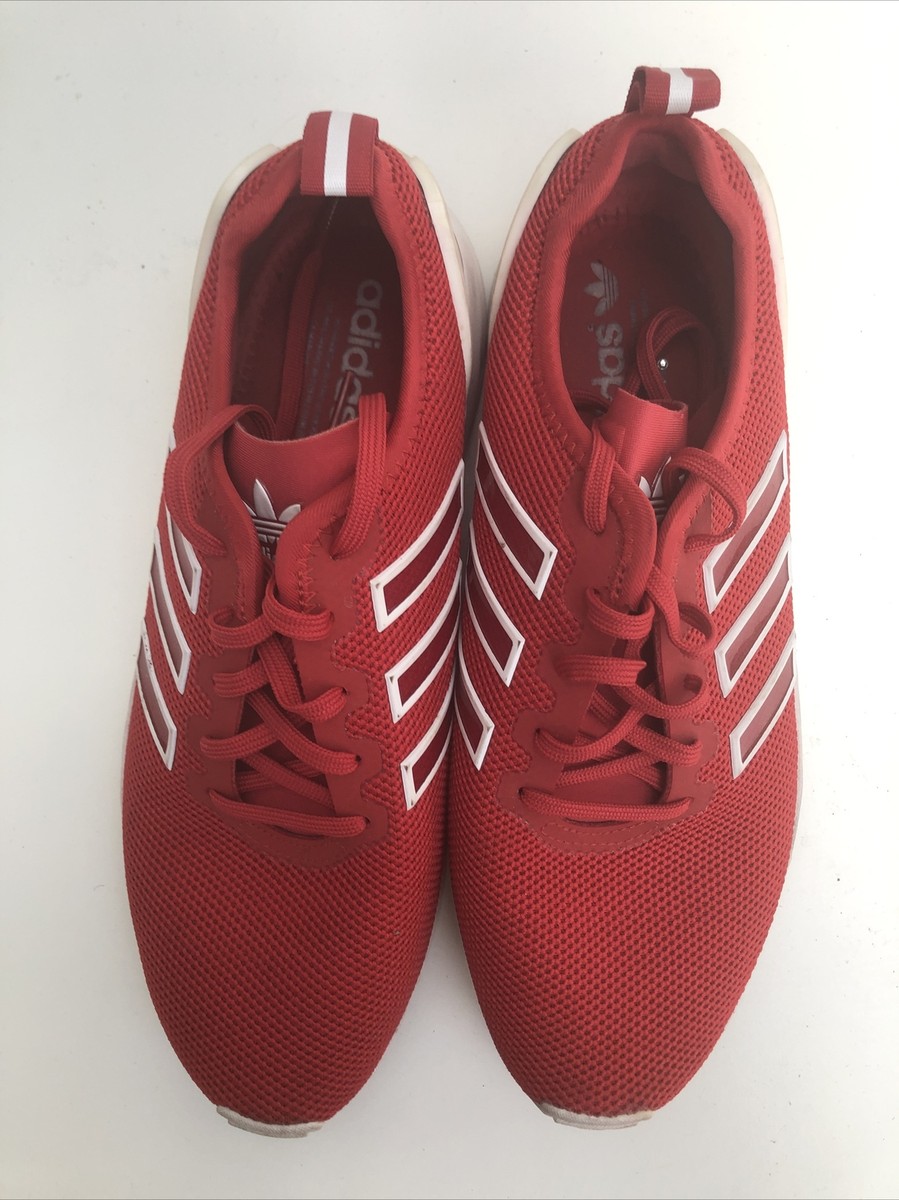 Adidas ZX Flux Trainers Red Mens UK Size AQ2981