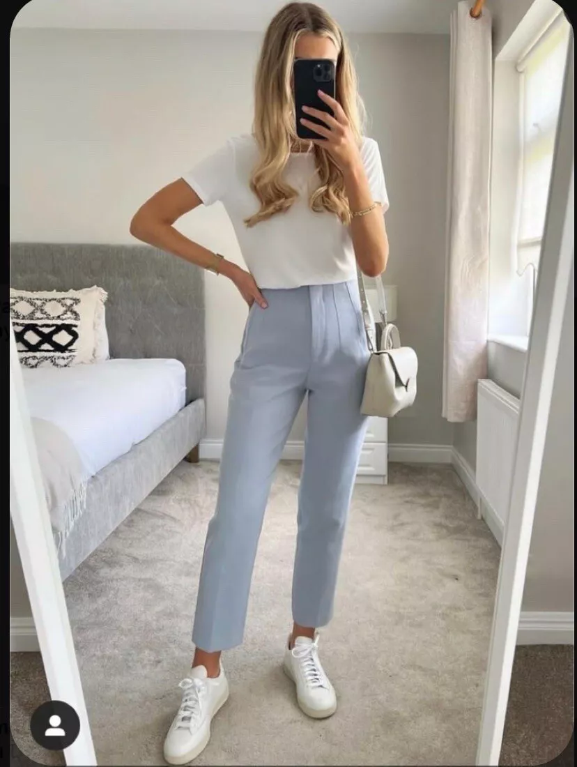 Zara high cheap waist pants