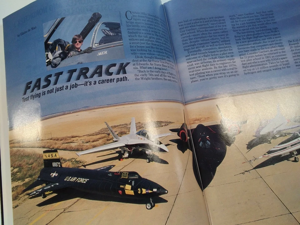 Air & Space Magazine Smithsonian Rare Vtg 1993 X-15 Test Pilots Rolex Yeager Ad - Image 4 of 4