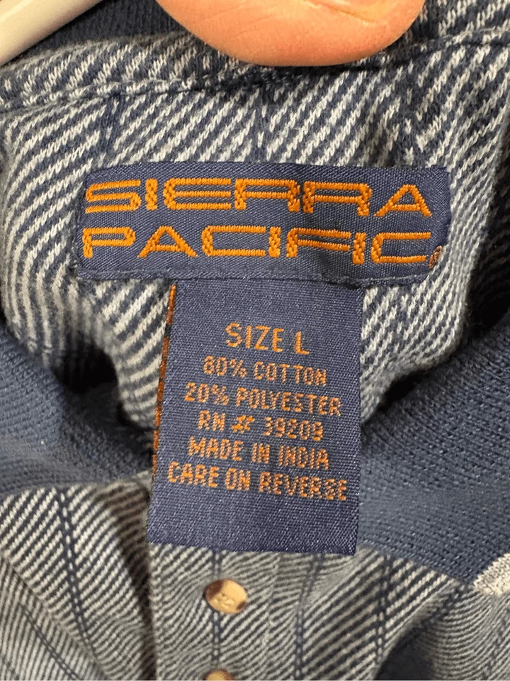 Men’s Polo Shirt, Sierra Pacific Men’s Golf Shirt, size L, Blue, good condition - Image 4 of 4