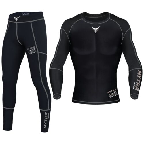 Mytra Fusion Compression Set Workout Bodysuit Rash Guard & Legging Stocking Gym - Picture 6 of 11
