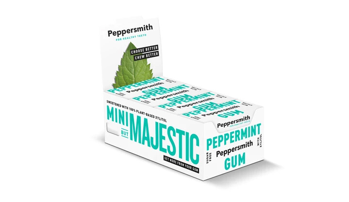 Peppersmith - British Peppermint Gum - Sugar Free Gum - Vegan - 12x15g - Image 2