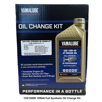 2016-23 Yamaha YXZ1000R Full Synthetic 10W-40 Oil Change Kit