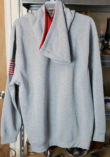NASA Logo Gray Hoodie, Akademiks, Gray with NASA on Chest and Left Sleeve - Picture 4 of 5