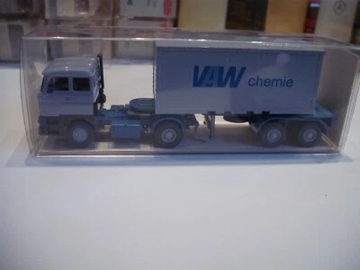 Wiking 20 526 DAF Container 20 ft Sattelzug VAW Chemie Grau-Blau mit OVP 1:87 HO - Bild 1 von 2