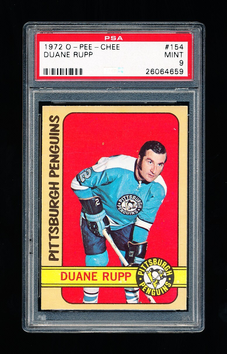 Duane Rupp 1972 OPC HOCKEY 154 DUANE RUPP PSA 9 MINT PENGUINS | eBay
