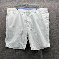 Polo Ralph Lauren Shorts Men 42 Adult White Chino Flat Casual Cotton Canvas Pony