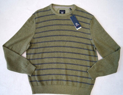 LERROS Herren Pullover Rundhals Gr.  L,  XXL grün  grau gestreift 49,99   NEU