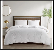 Comforter Protector Duvet Cover with Zipper Flap-Waterproof-Hypoallergenic King