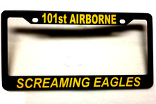 Military License Plate FRAME, 101st AIRBORNE/SCREAMING EAGLES-- ABS-#841011Y