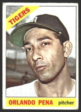Orlando Pena #239 1966 Topps Detroit Tigers LOW GRADE