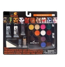 Halloween Deluxe Makeup Kit Costume Face Paint Grease Glitter Gel Blood New