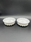 Fenton White Milk Glass Hobnail Candlestick Holders