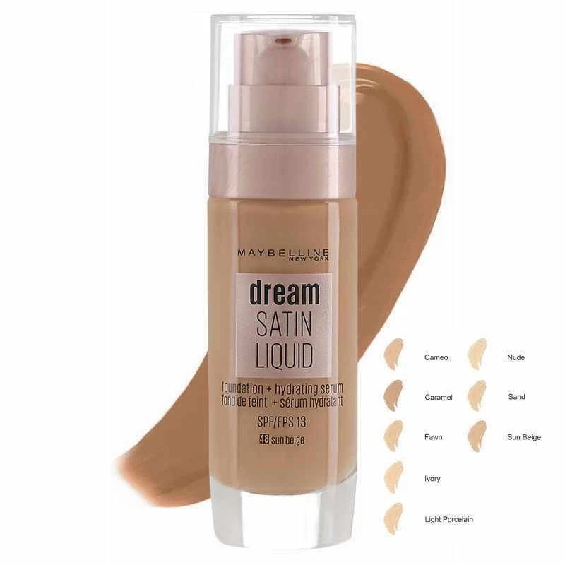 MAYBELLINE NEW YORK MAYBELLINE Dream Satin Liquid Foundation 30ml LSF13 VERSIEGELT - verschiedene Farbtöne