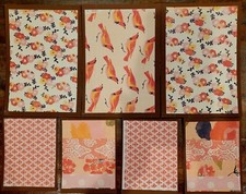 Premade Scrapbook Page/Mat Set - 7 pieces: Garden Birds