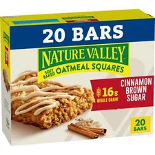 Nature Valley Soft-Baked Oatmeal Squares, Cinnamon Brown Sugar, 20 Ct, 24.8 oz