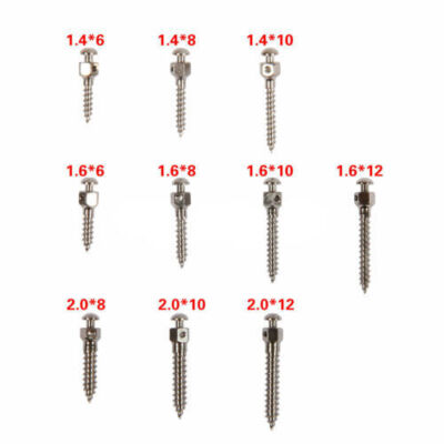 10Pcs Dental Orthodontic Micro Mini Screw Self-Drilling 15 Sizes
