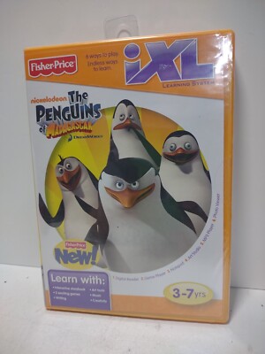 Fisher-Price iXL Learning Software Penguins of Madagascar Game Sealed New