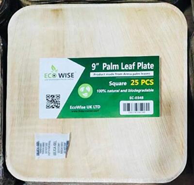 Palmblattplatten 100 % biologisch abbaubar und kompostierbar natürliches Areca Einweg 