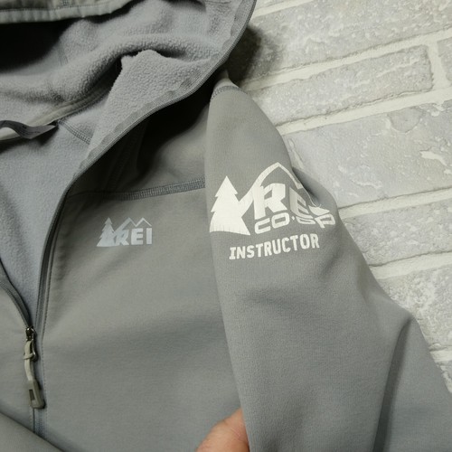 Sweat à capuche polaire REI femme gris moyen poches zippées complètes - Photo 8/11