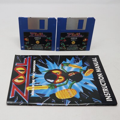 Jeu Vidéo Commodore Amiga Zool - Avec Boîte Et Notice, état Correct, Jeu De Plateforme Rétro