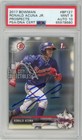 Ronald Acuna Jr 2017 1st Bowman Autograph RC Card #BP127 PSA 9 PSA/DNA 10 (680)