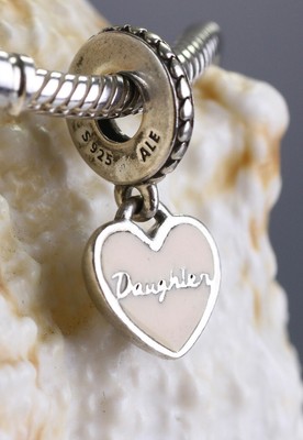 Pandora Herz Daughter Teil von Mutter & Tochter Charm 925 Silber 792072EN40 V2-D