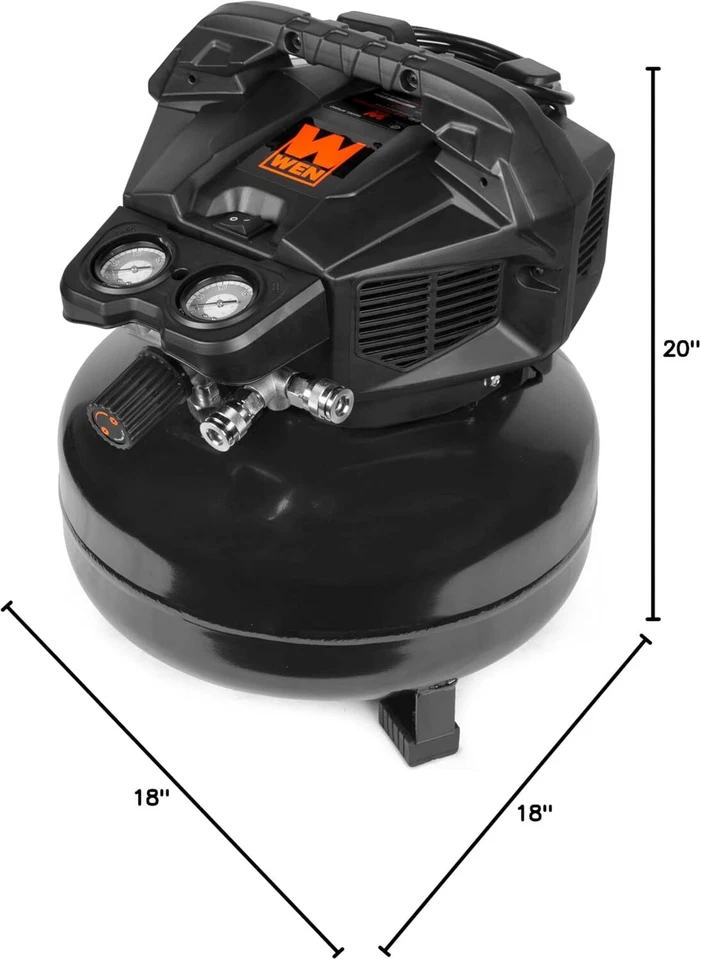WEN Air Compressor, 6-Gallon, Oil-Free, Pancake Style (AP6092) - Image 2 of 4