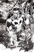 PUNISHER ORIGINAL COMIC ART ON 11" x 17" Bristol - Gary Shipman | eBay US