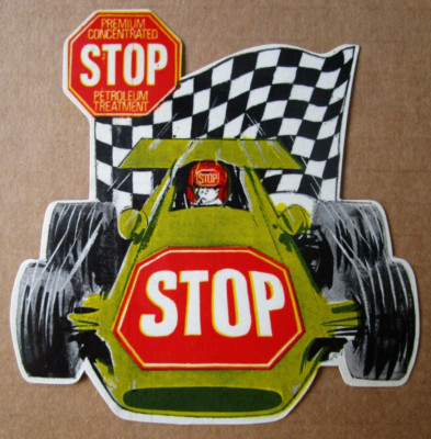 Autocollant Vintage STP - Adhésif D'origine Italienne Des Années 70