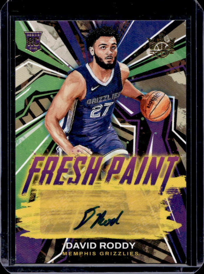 2022-23 Panini Court Kings David Roddy Fresh Paint RC Auto #73/199 Grizzlies