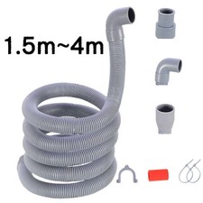Universal Washing Machine Dishwasher Drain Waste Hose Extension Pipe Kit 1.5m~4m