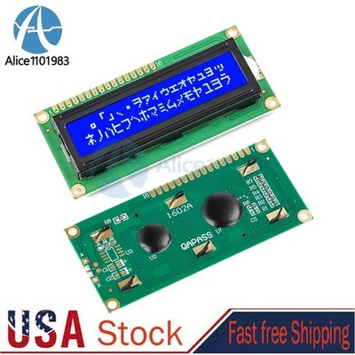 16x2 1602 Character LCD Display Module HD44780 Controller Yellow Blacklight USA 