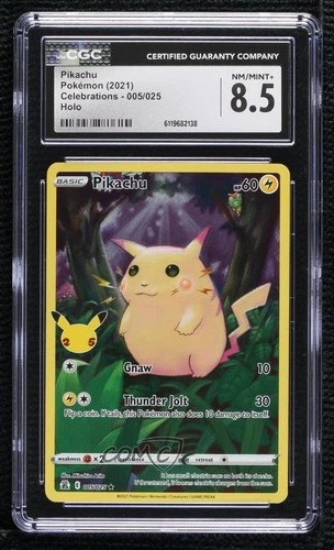Pikachu Holo Pokémon Celebrations CGC 8.5