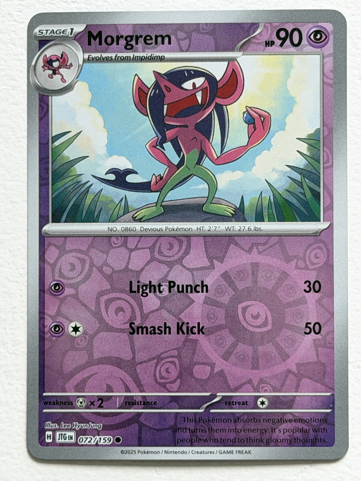 Morgrem 72/159 Journey Together Common Reverse Holo Near Mint Pokemon