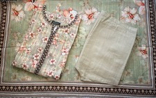 Pakistani Designer BIN SAEED Khadar Suit Readymade Shalwarkameez Size L 3Pcs New