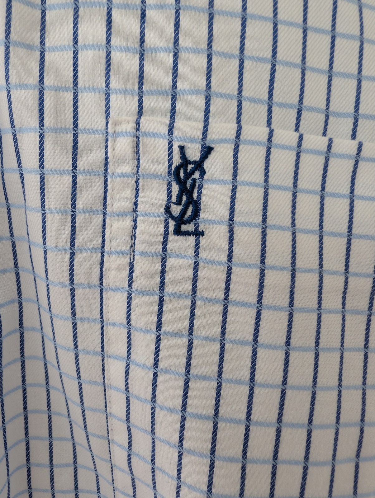 Camicia vintage Yves Saint Laurent YSL taglia L manica corta quadri cotone ottime condizioni