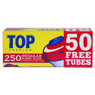 TOP Cigarette Filter Tubes - King Size Regular - 1 Box of 250